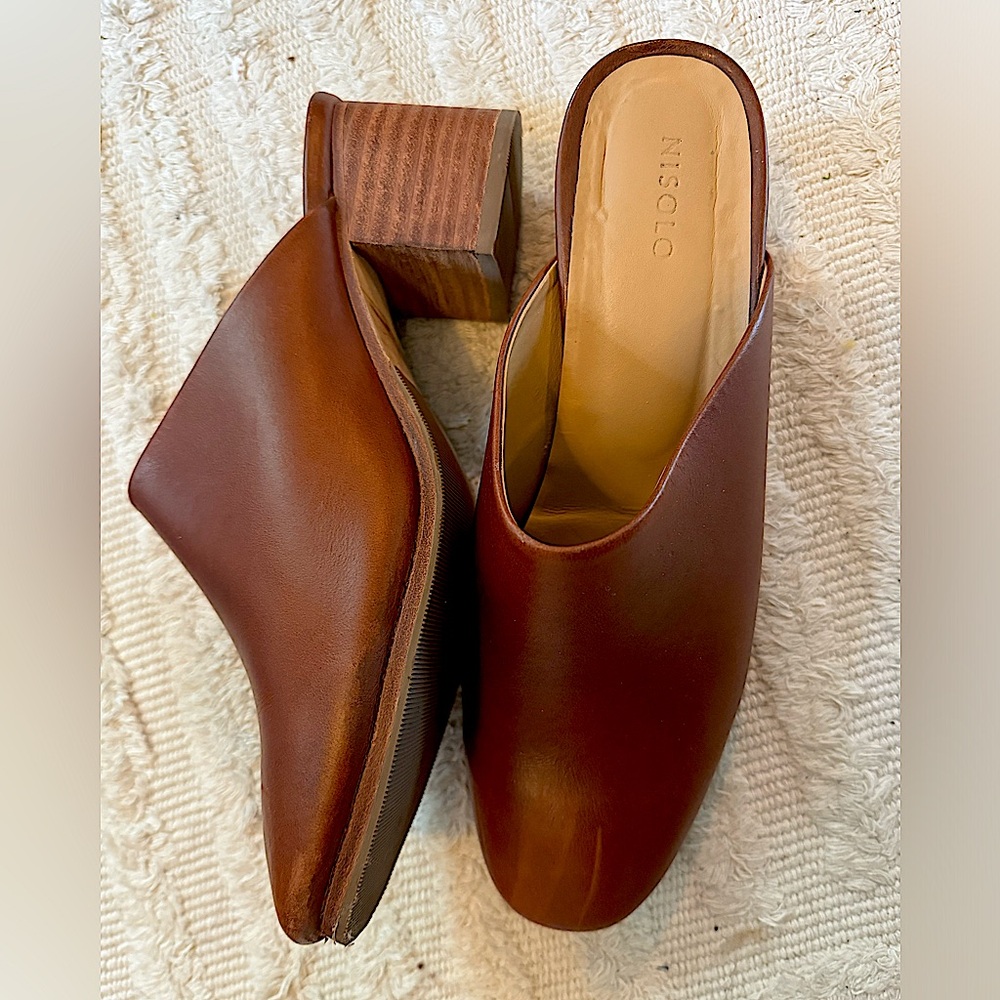 Nisolo All-Day Heeled Mules.